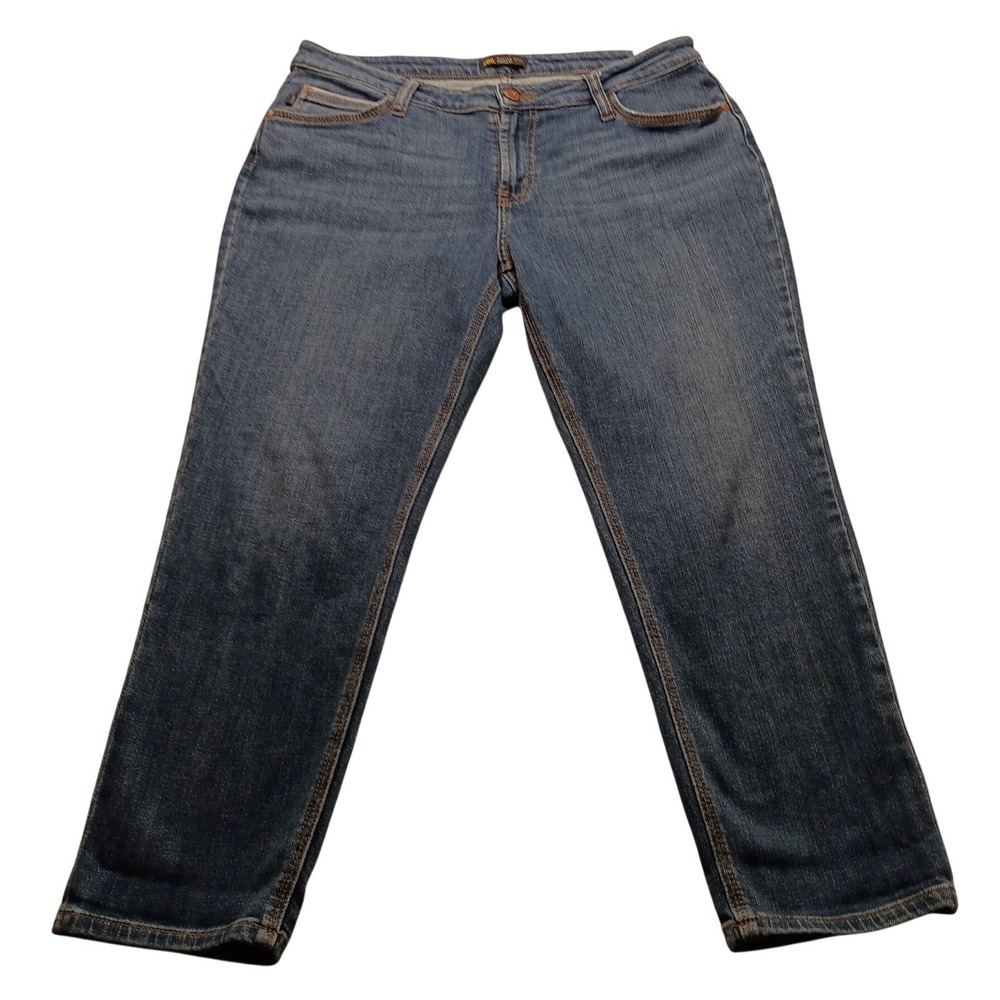 Lee Modern Series Midrise Fit Straight Leg Blue Jeans Women's Med Stretch NWOT